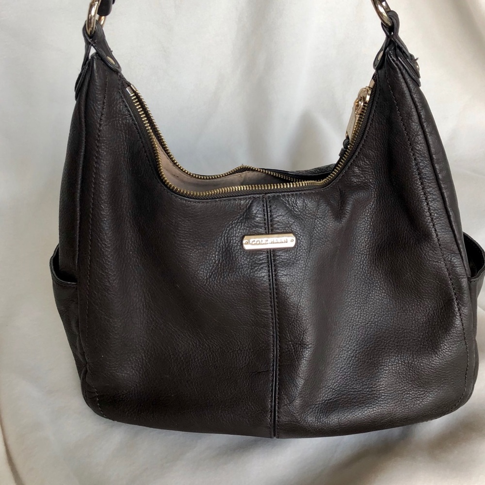 Cole Haan chocolate brown hobo bag